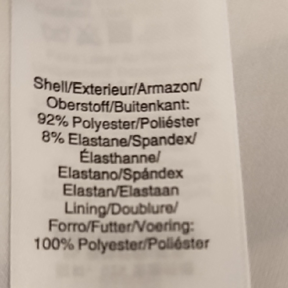 DKNY DRESS, BLACK, WHITE, TAN, BEAUTIFUL CUT, PERFECT CONDITION, SZ 12. - Picture 10 of 11